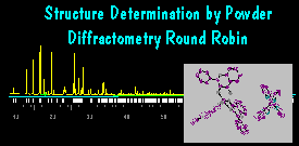 Structure Determination by Powder Diffractometry Round Robin